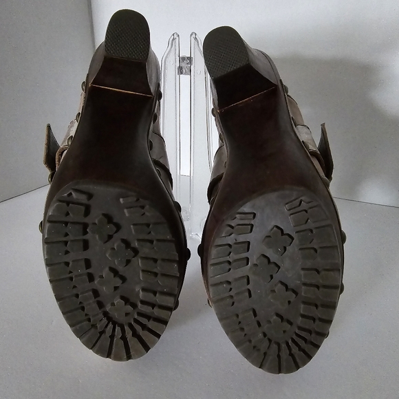 Steve Madden Dakkota Leather Platform Side Buckle Clogs Size 9.5 - Picture 10 of 10